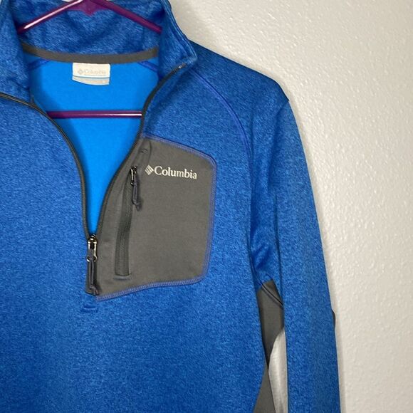Columbia Gray and Blue 1/4 Zip Pullover Size Small - Picture 4 of 8